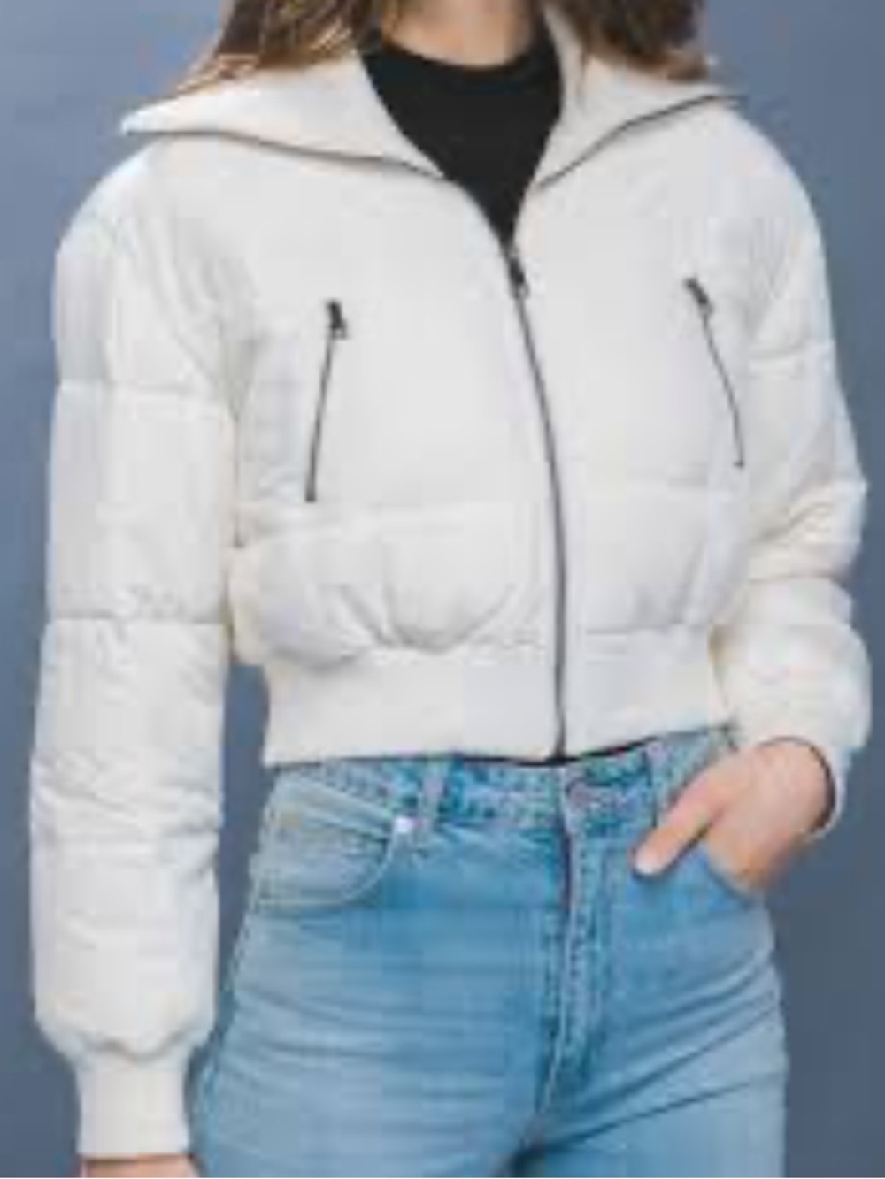 Love Tree Cropped Puffer Jacket NWOT
